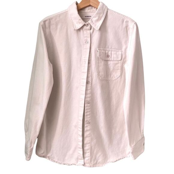 Roberta White Georgia Button Down Made in USA Size Medium - Picture 5 of 13